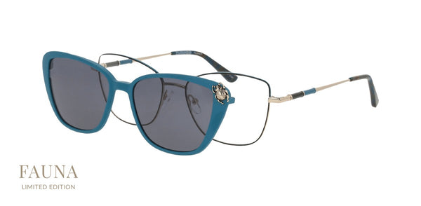 Solano Eco Performance Brille CL10153 C mit Magnet Sonnenclip · Blau