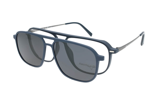 Arctic Clip Brille S2116 C3 mit polarisiertem Magnet Sonnenclip · Blau