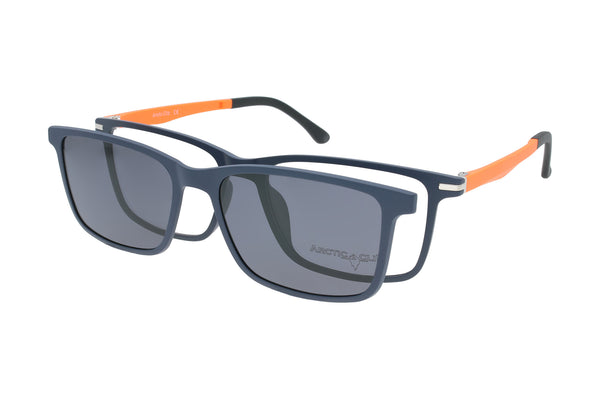Arctic Clip Brille 912 C6 mit polarisiertem Magnet Sonnenclip · Blau