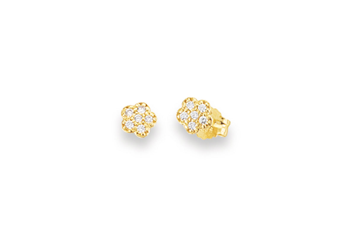 Palido Ohrstecker Blume • 333 Gold • Zirkonia