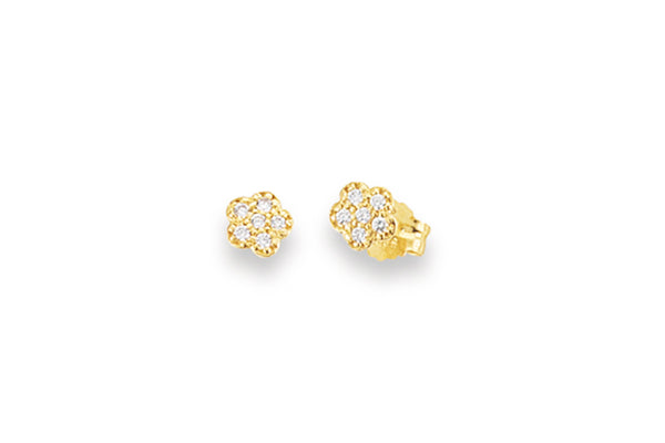 Palido Ohrstecker Blume • 333 Gold • Zirkonia