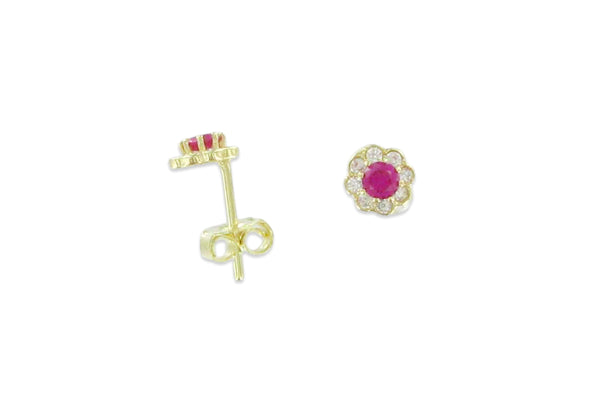 Palido Ohrstecker •Blume  333 Gold • Zirkonia