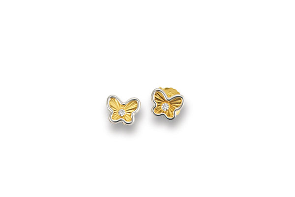 Palido Ohrstecker Schmetterlinge • 333 Gold • Zirkonia