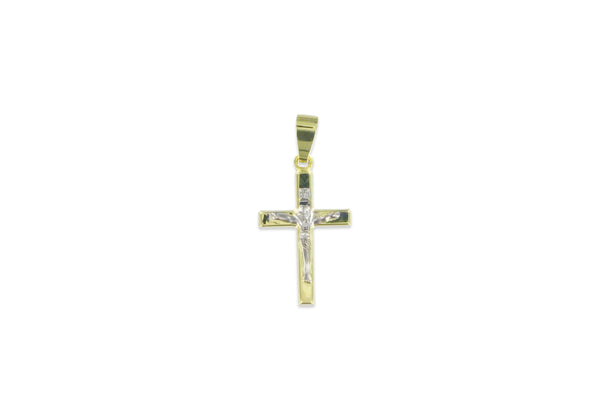 Palido Kreuz Anhänger • 333 Weiß- und Gelbgold