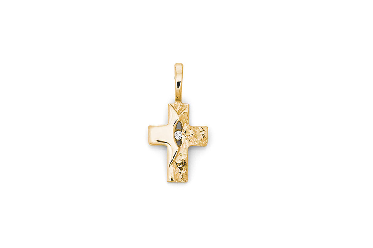 Palido Kreuz Anhänger • 333 Gold • Zirkonia
