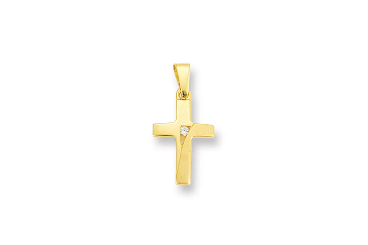 Palido Kreuz Anhänger • 333 Gold • Zirkonia