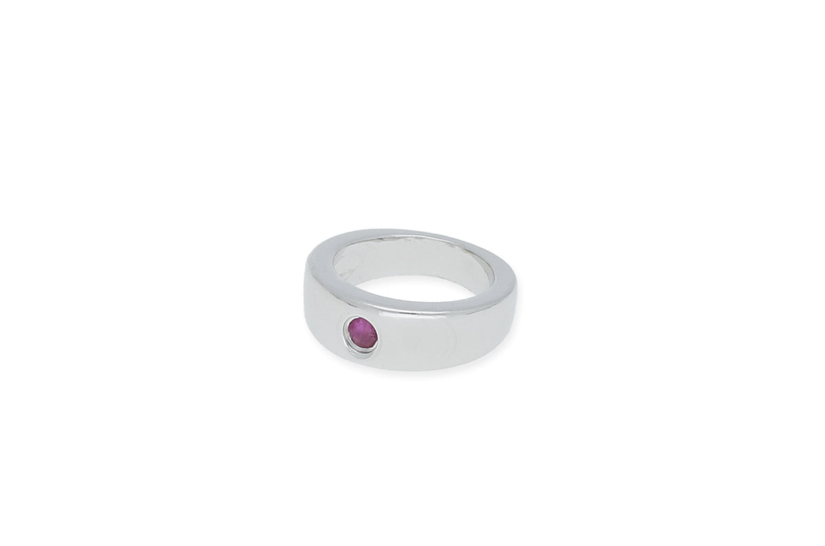 Taufring Anhänger • 925 Silber • Rubin