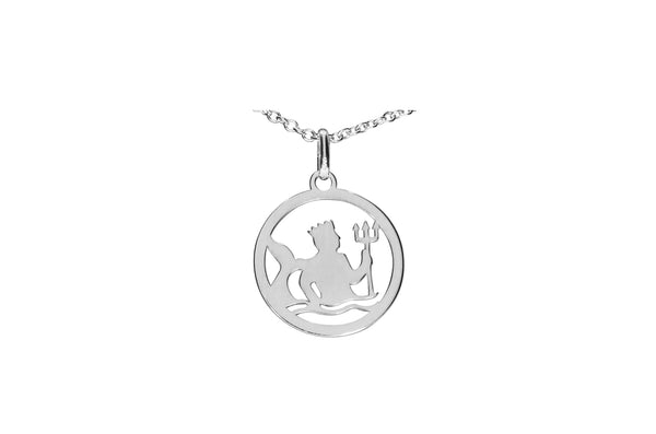 Sternzeichen Wassermann ♒ Anhänger rund • 925 Silber