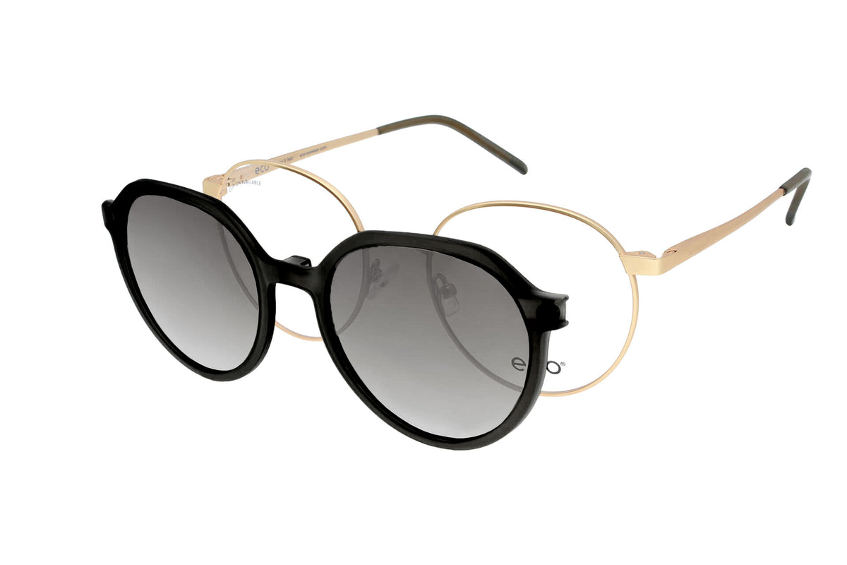 ECO Brille Clover MGLD mit Magnet-Sonnenclip MBGD · Gold