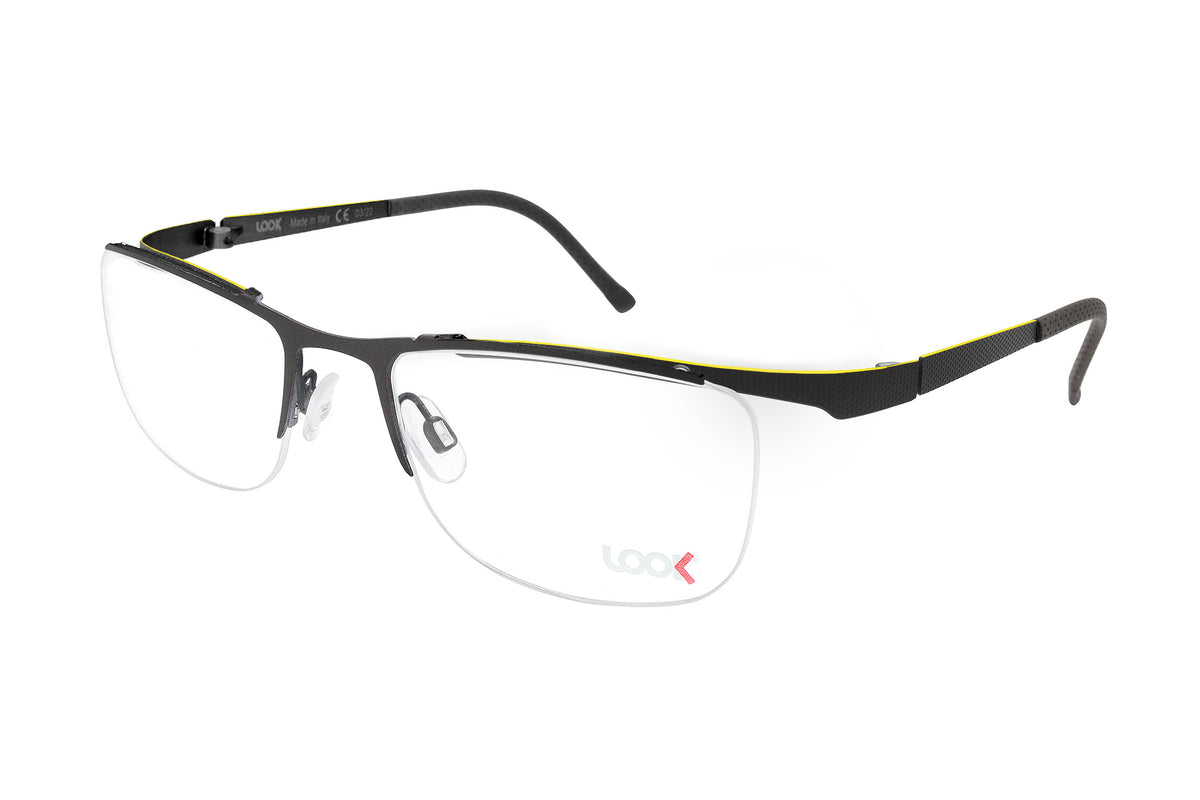 Sportlich gebogene LOOK Brille 10442 M9 · Schwarz
