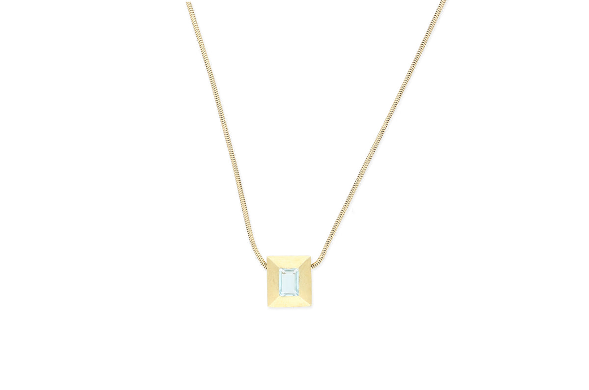 Kette mit Anhänger • 585 Gold • Topas