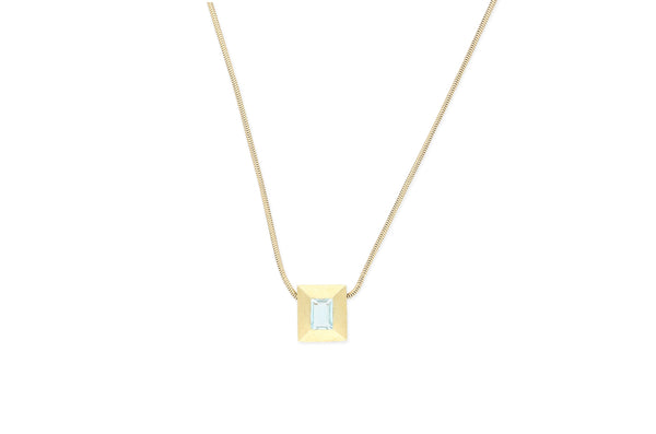 Kette mit Anhänger • 585 Gold • Topas