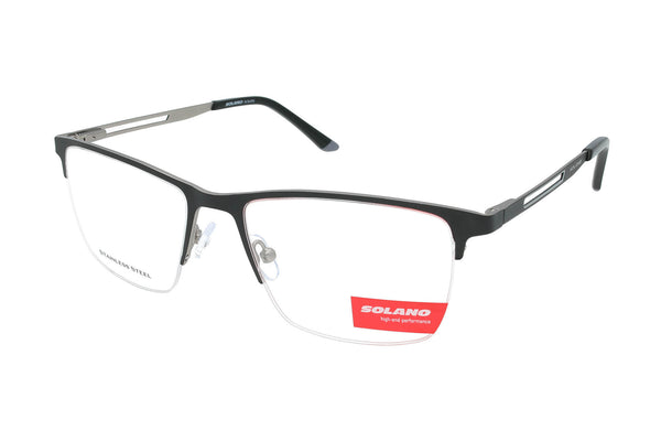 Spar-Set: Solano Halbrand Brille CL 10266 mit DREI polarisierten Magnet Sonnenclips