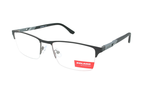 Spar-Set: Solano Halbrand Brille CL 10265 mit DREI polarisierten Magnet Sonnenclips