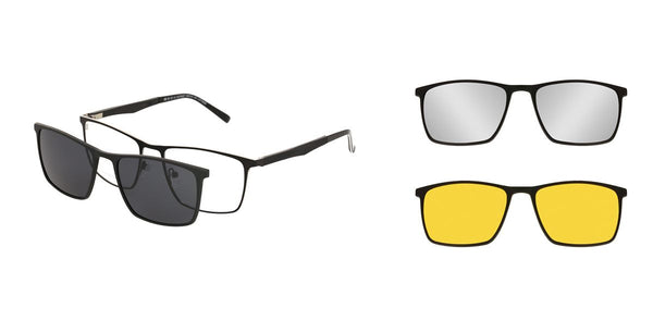 Spar-Set: Solano Brille CL10278 mit DREI polarisierten Magnet Sonnenclips