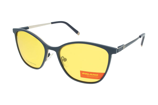 Spar-Set: Solano Halbrand Brille CL10273 mit DREI polarisierten Magnet Sonnenclips