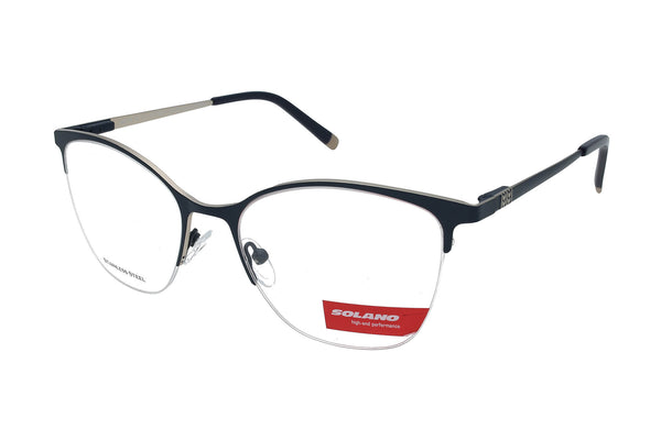 Spar-Set: Solano Halbrand Brille CL10273 mit DREI polarisierten Magnet Sonnenclips