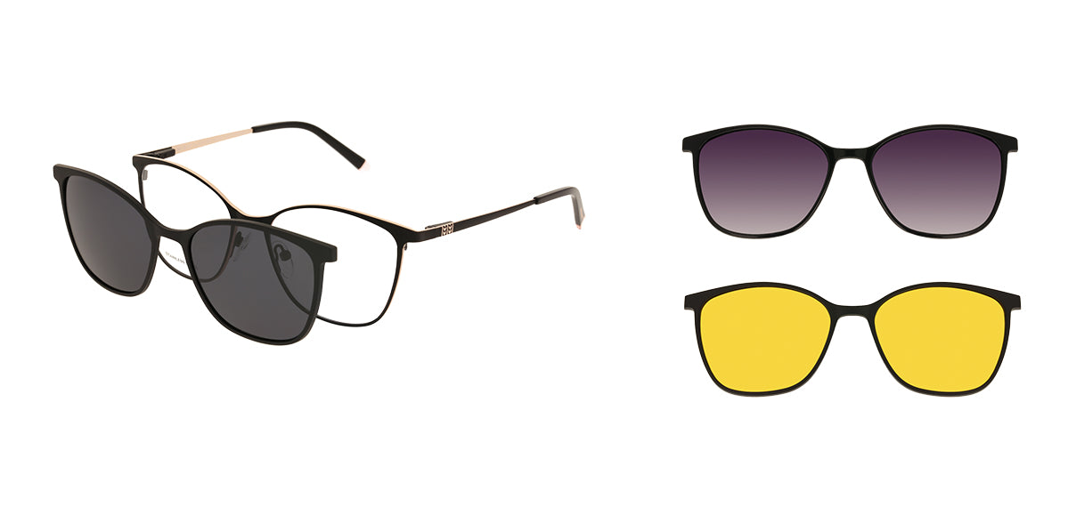 Spar-Set: Solano Brille CL10272 mit DREI polarisierten Magnet Sonnenclips