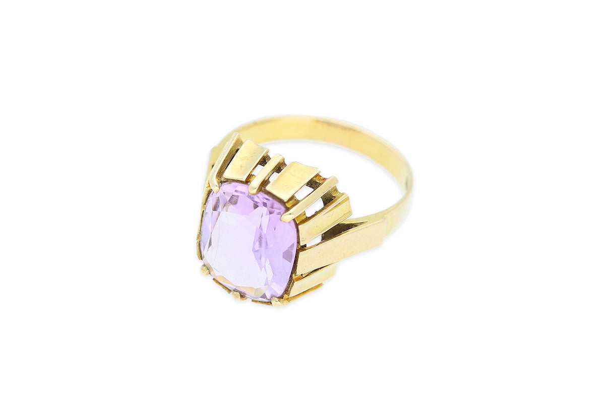 Ring • 333 Gold • synth. Aquamarin