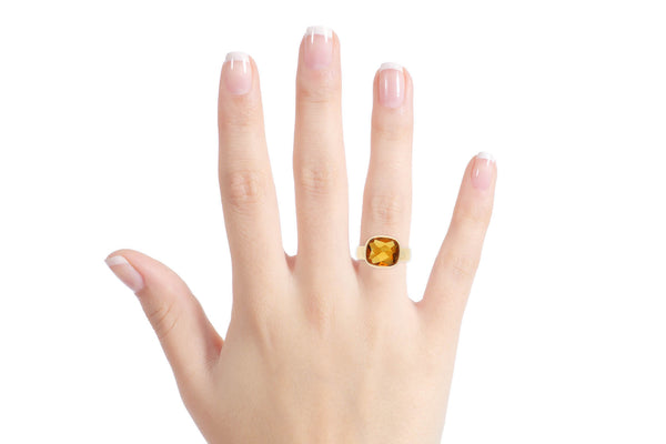 Ring • 585 Gold • Rauchtopas