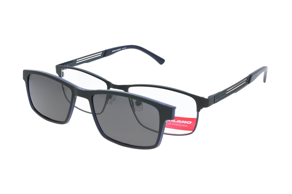 Solano Brille CL50030 B mit polarisiertem Magnet Sonnenclip