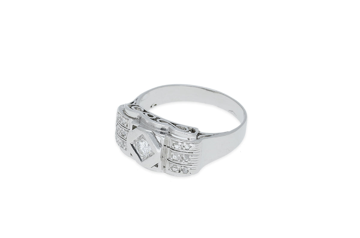Ring • 585 Weißgold • Diamanten