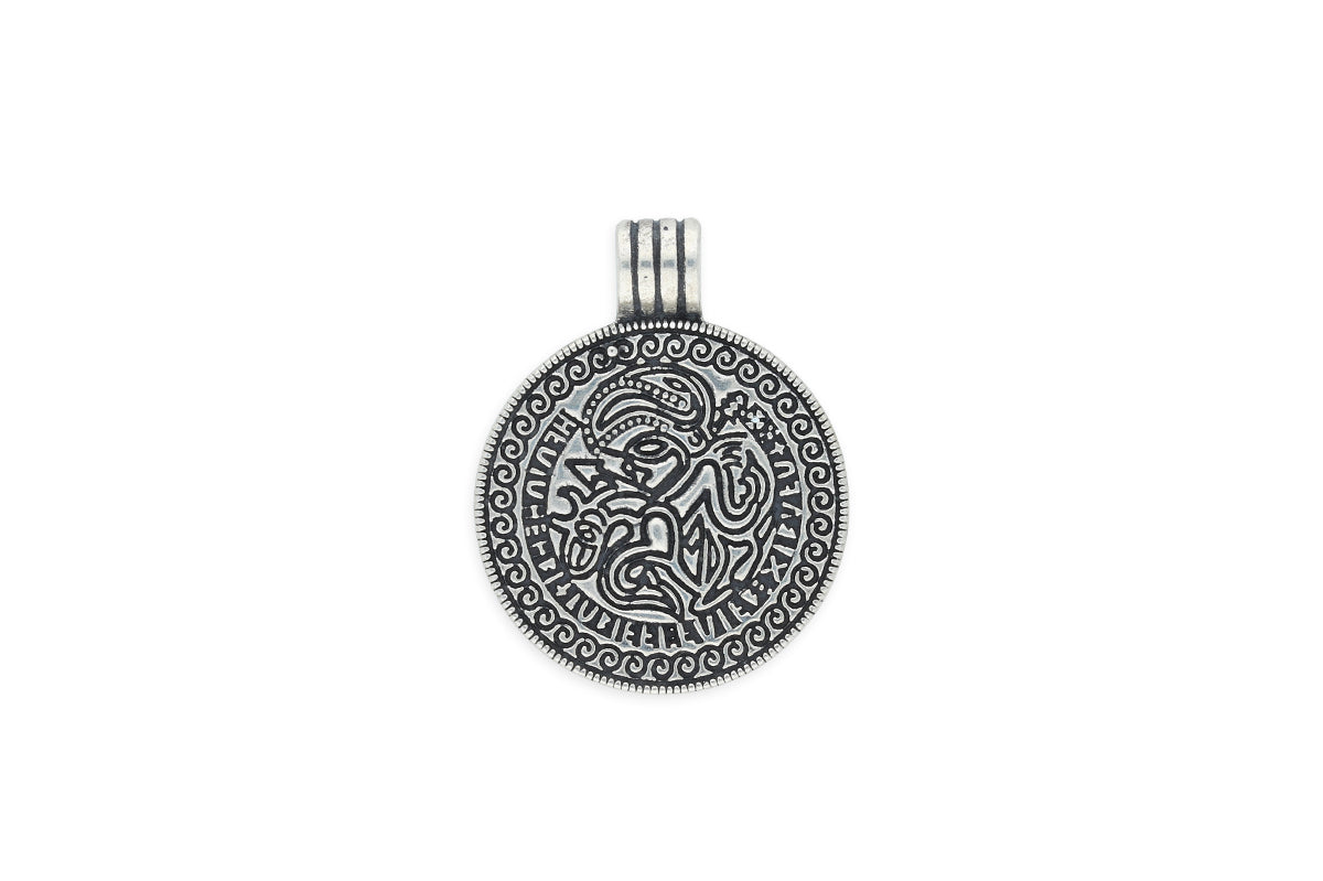Wikinger Anhänger • Odins Raben Hugin und Munin • 925 Silber