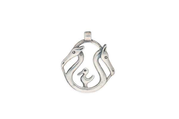 Wikinger Anhänger • Pferde Vogel • 925 Silber