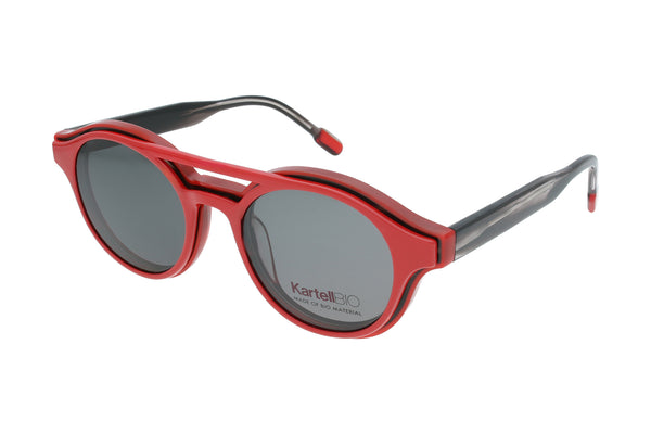 Kartell Brille mit Sonnenclip • KL038 C03