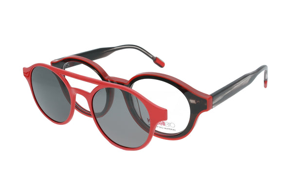 Kartell Brille mit Sonnenclip • KL038 C03