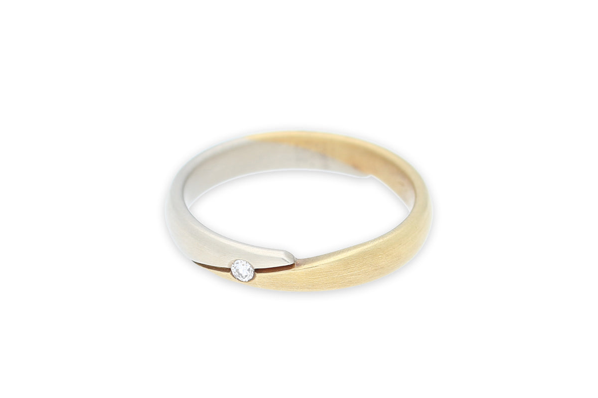 Ring 585 Gelb&Weißgold • Brillant
