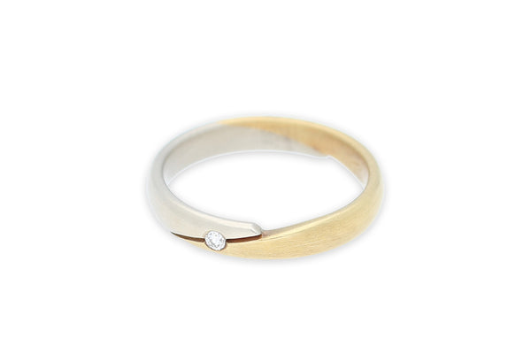Ring 585 Gelb&Weißgold • Brillant
