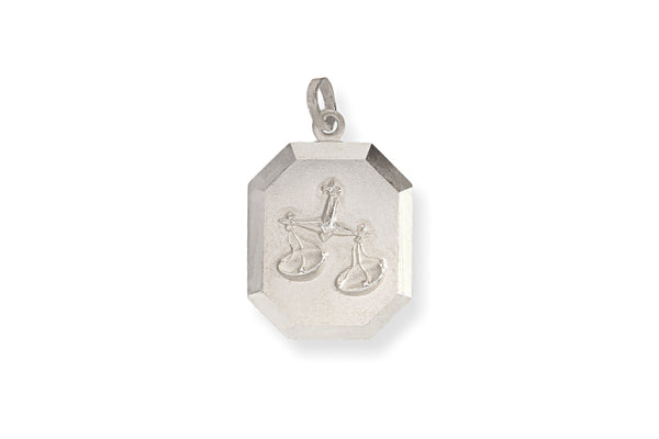 Sternzeichen Waage ♎ Anhänger rechteckig • 925 Silber
