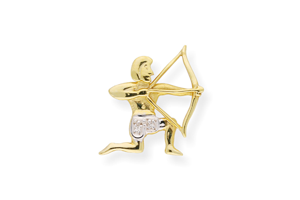 Sternzeichen Schütze ♐ Anhänger • 333 Gold • Diamanten
