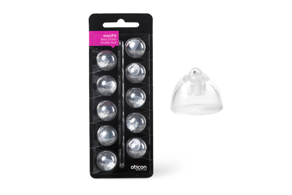 Oticon Bass Dome Double Vent MiniFit Schirmchen - 10 mm