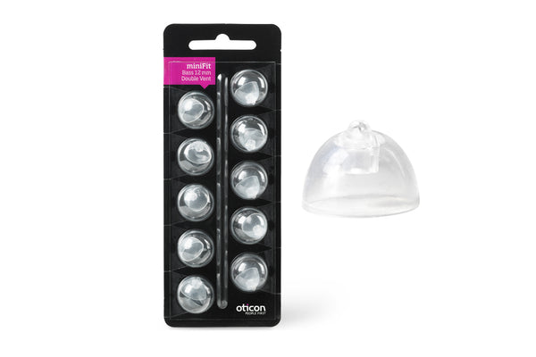 Oticon Bass Dome Double Vent MiniFit Schirmchen - 12 mm