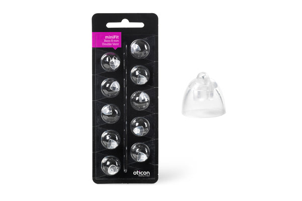 Oticon Bass Dome Double Vent MiniFit Schirmchen - 8 mm