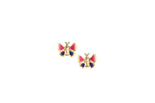 Palido Ohrstecker Schmetterling • 333 Gold • Emaille