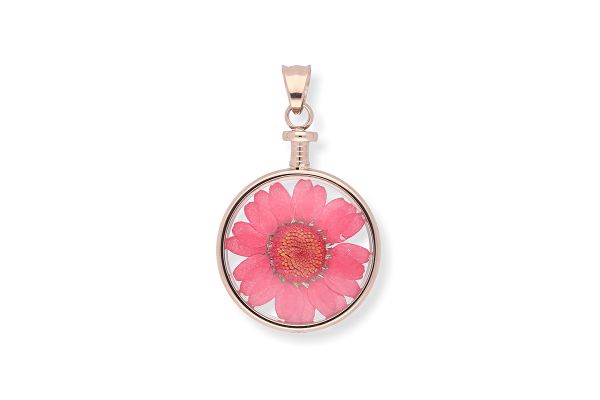 Blumenkind Anhänger mit echter Chrysanthemen-Blüte BL01MRORE