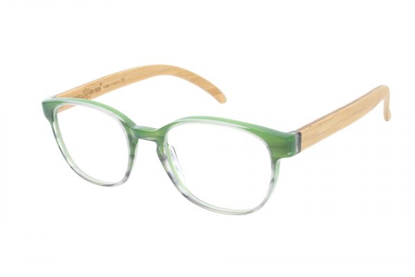 Edelweyes Brille TORSTEIN - Acetat - Grün-Verlauf - Bambus