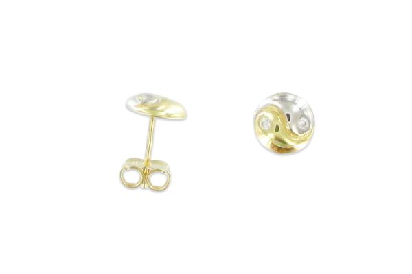 Palido Ohrstecker Yin-Yang • 333 Gold • Zirkonia