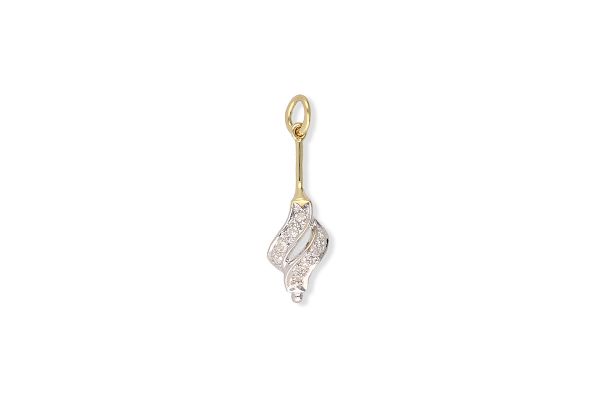 Anhänger 585 Gelbgold & Weißgold mit Diamantbesatz