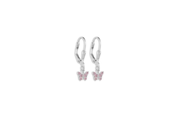 Kinder Ohrhänger Schmetterling • 925 Silber • Zirkonia