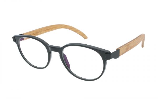 Edelweyes Brille LUGAUER - Acetat schwarz - Bambus