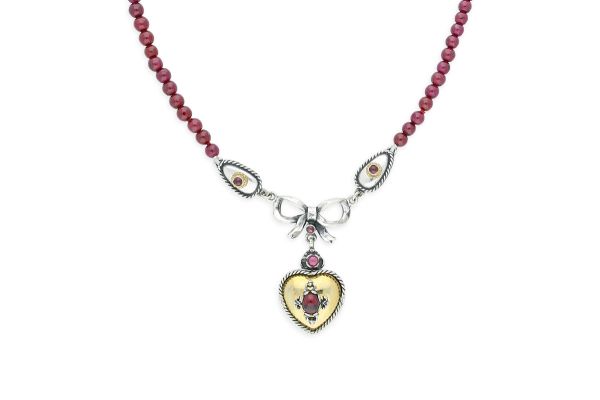 Granatperlencollier • 835 Silber