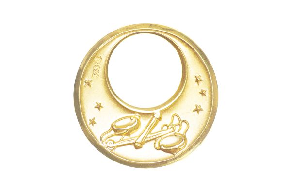 Sternzeichen Waage ♎ Anhänger Mond • 333 Gold