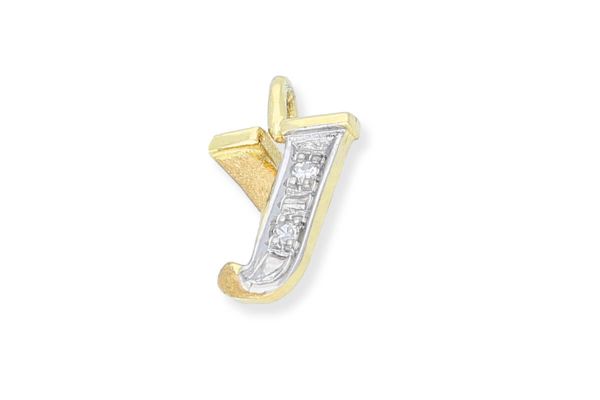 585 Gold Anhänger Buchstabe Y mit Diamanten