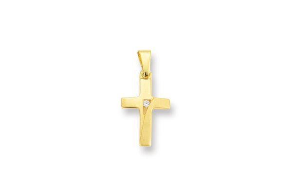 Palido Kreuz Anhänger • 333 Gold • Zirkonia