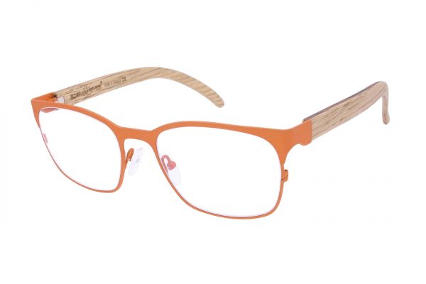 Edelweyes Brille KNITTENFELD - Metall - Orange - Eichenholz