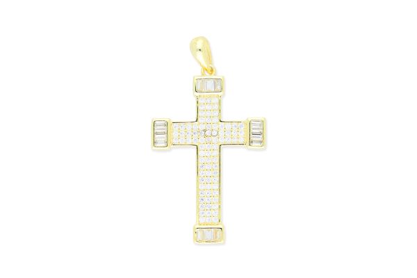 Kreuz Anhänger • 925 Silber vergoldet